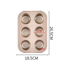 Load image into Gallery viewer, Bakeware Mini Muffin Cake Baking Pan 6/12/24 Holes Cupcake Mold Non Stick Baking Dishes Carbon Steel Oven Trays Pastry Tool 316