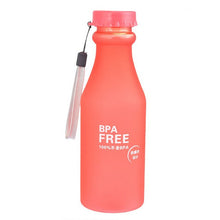Load image into Gallery viewer, 550ml Leak-Proof Sports Water Bottle Large Capacity Plastic Bottle Bicycle Camping Sports Bottle Drinkware Cover Lip BPA